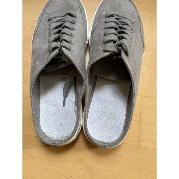 𝅺SUSINA "Brynlee" Gray Slip On Sneaker Mule Casual Women Sz 7.5 *Missing insole - Picture 3 of 5